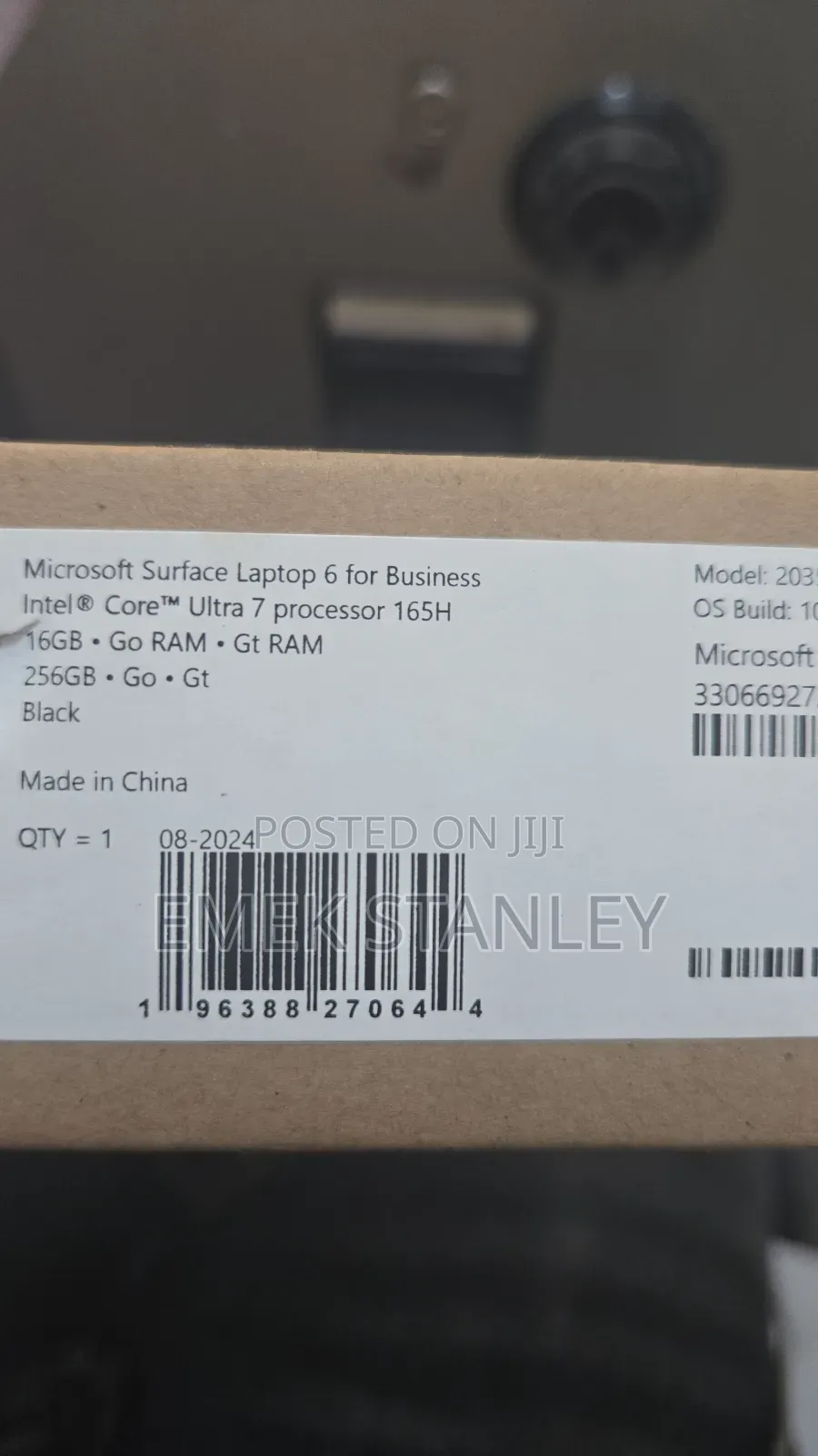 New Microsoft Surface Laptop 6 16GB Intel Core Ultra 7 SSD 256GB