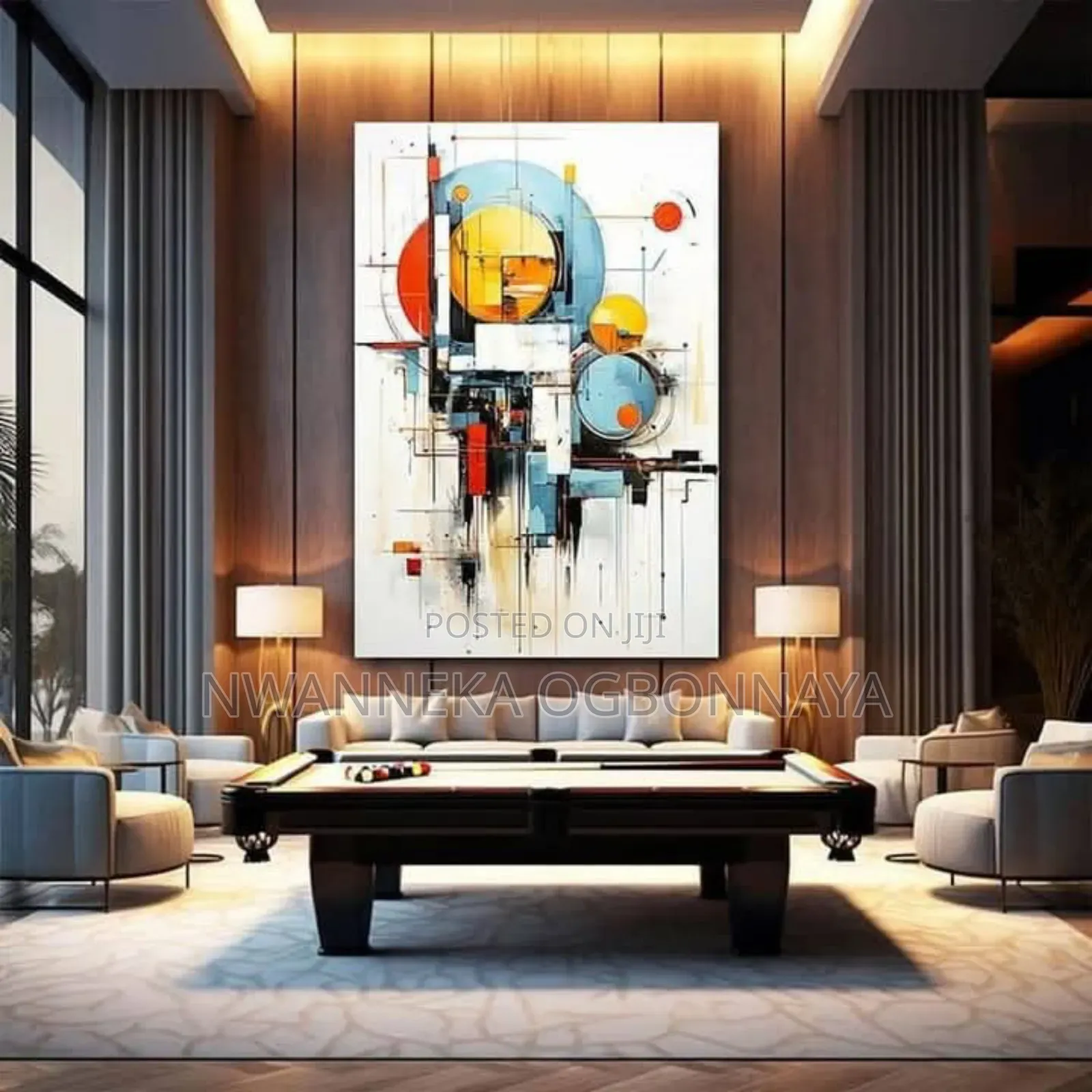 Abstract Thick Textured Oil Painting on Canvas