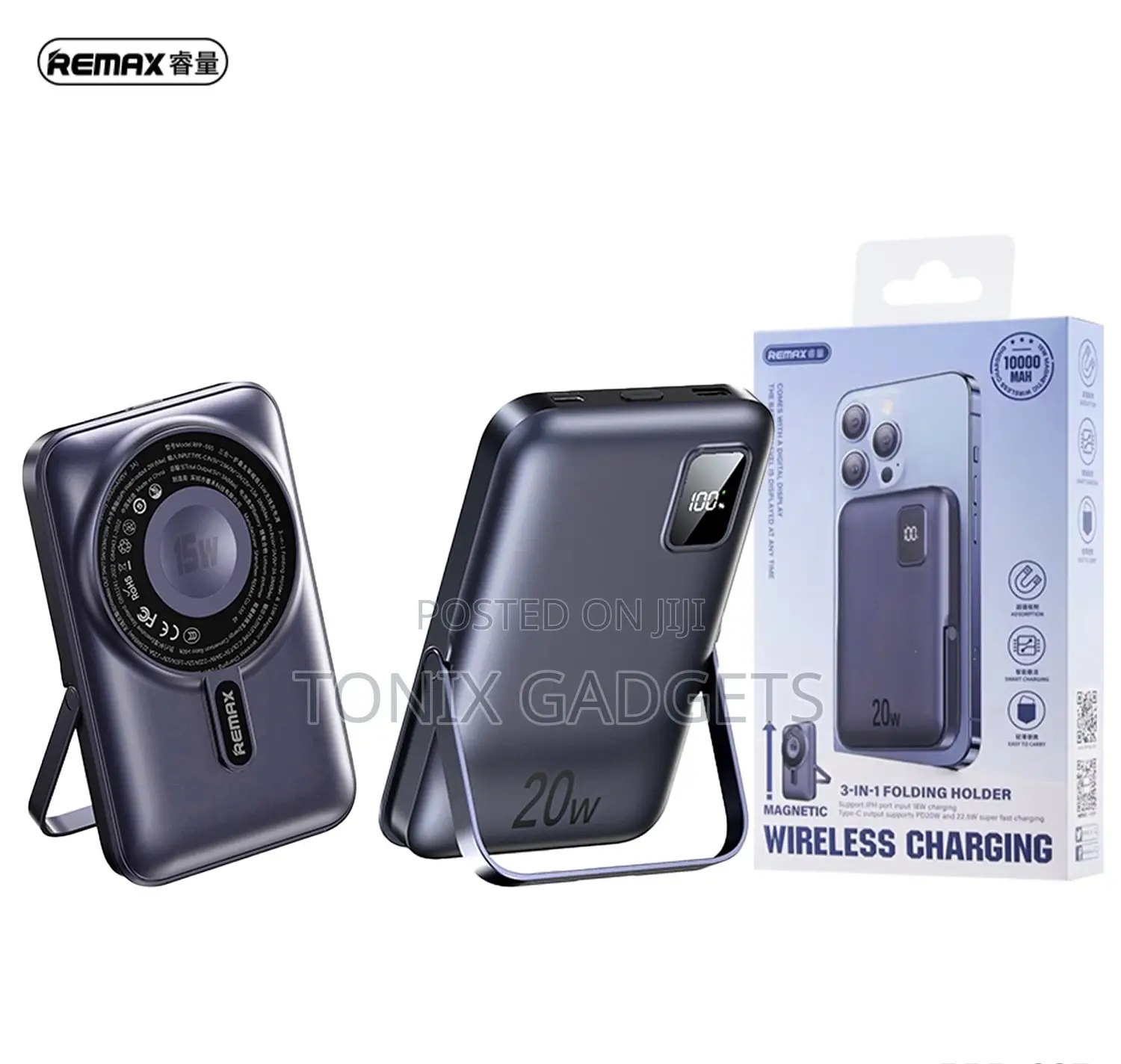 Ultra Slim 3-in-1wireless Magnetic Fast Charging Power Bank
