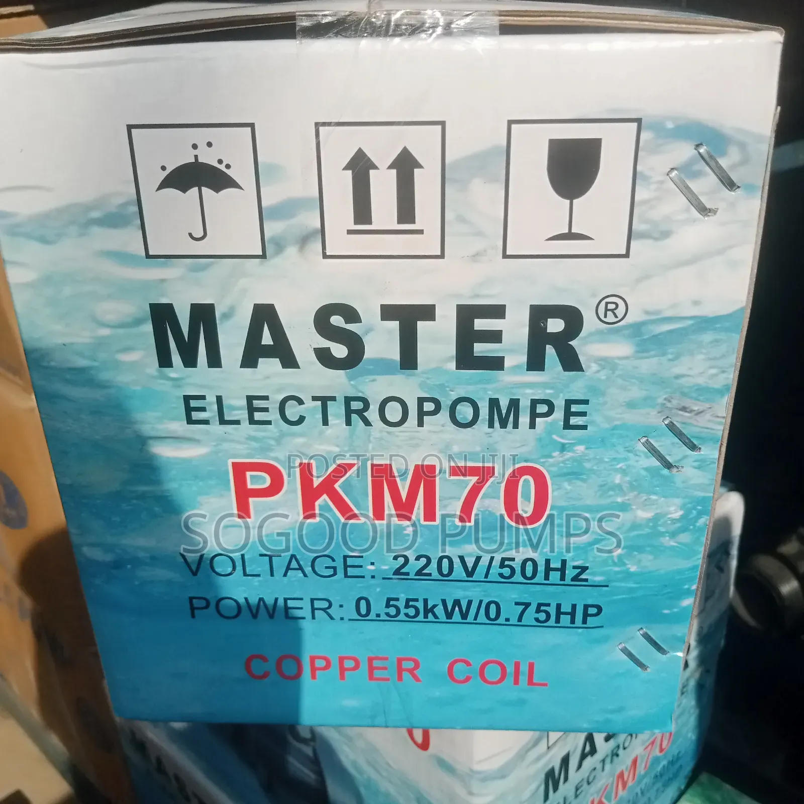 Master Submersible Pump Type 0.55kw/0.75hp 220v 50z