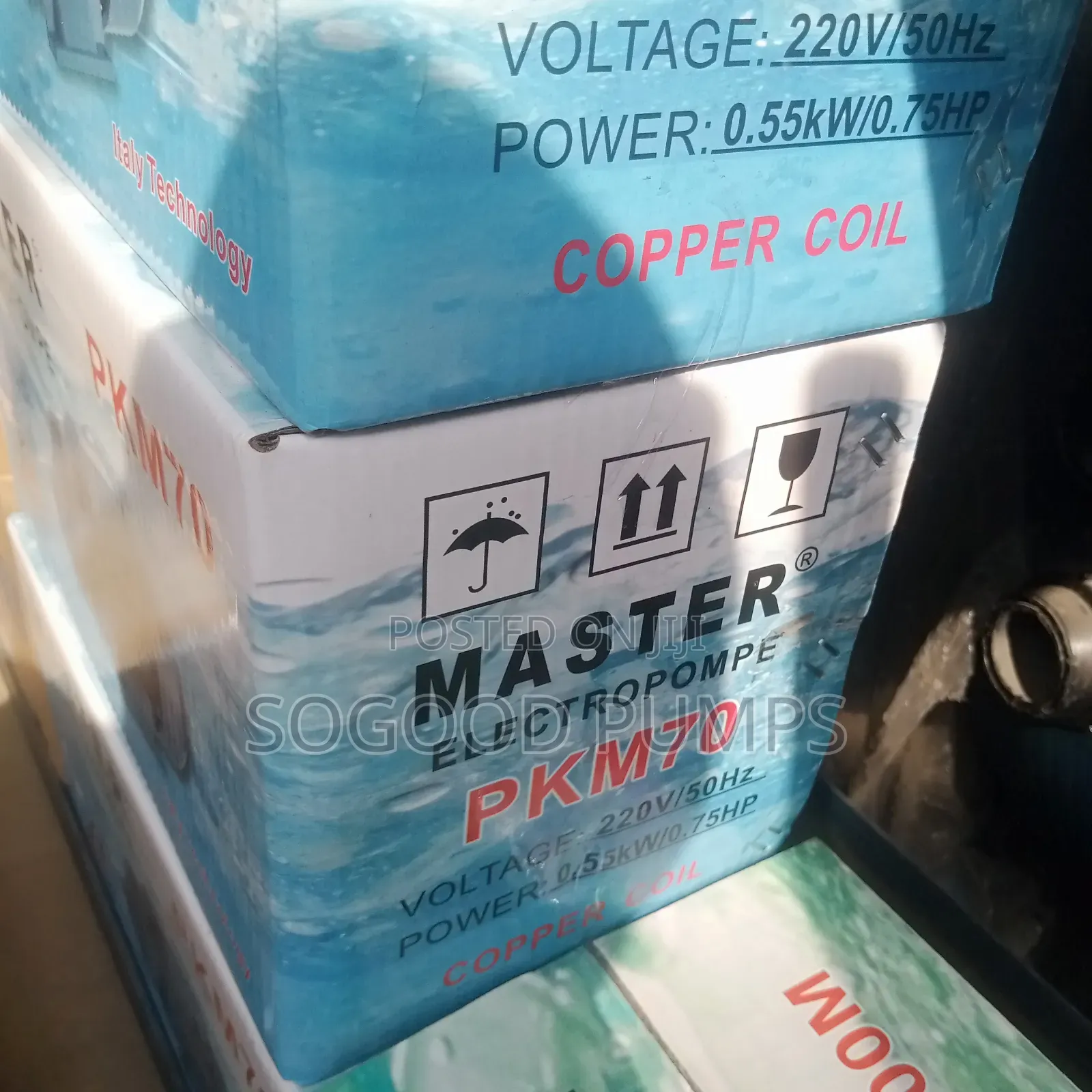 Master Submersible Pump Type 0.55kw/0.75hp 220v 50z