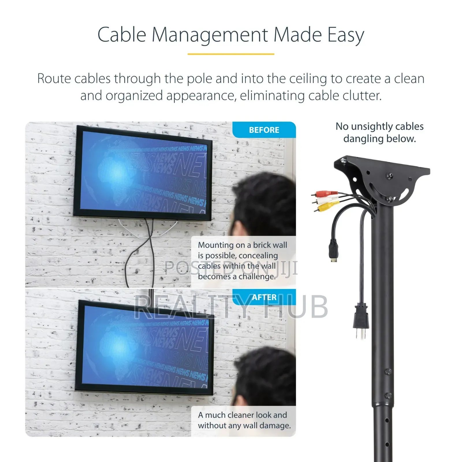 32"-75" Full Motion Universal Adjustable Ceiling Mount