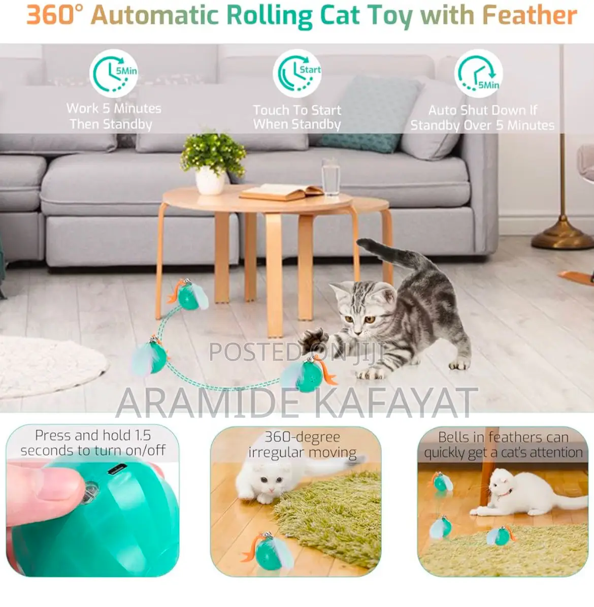 Foxmm Electric Interactive Cat Toy