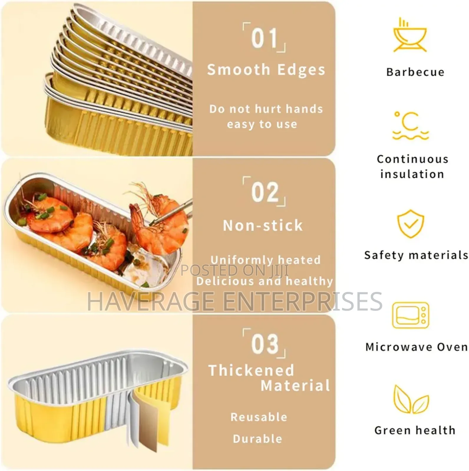 Aluminium Foil Tray 150mmx47mm 200ml 500pce