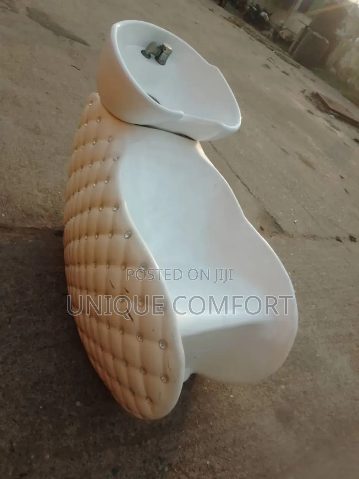 Imported Executive White Eggshaped Salon Wash Hair Basin