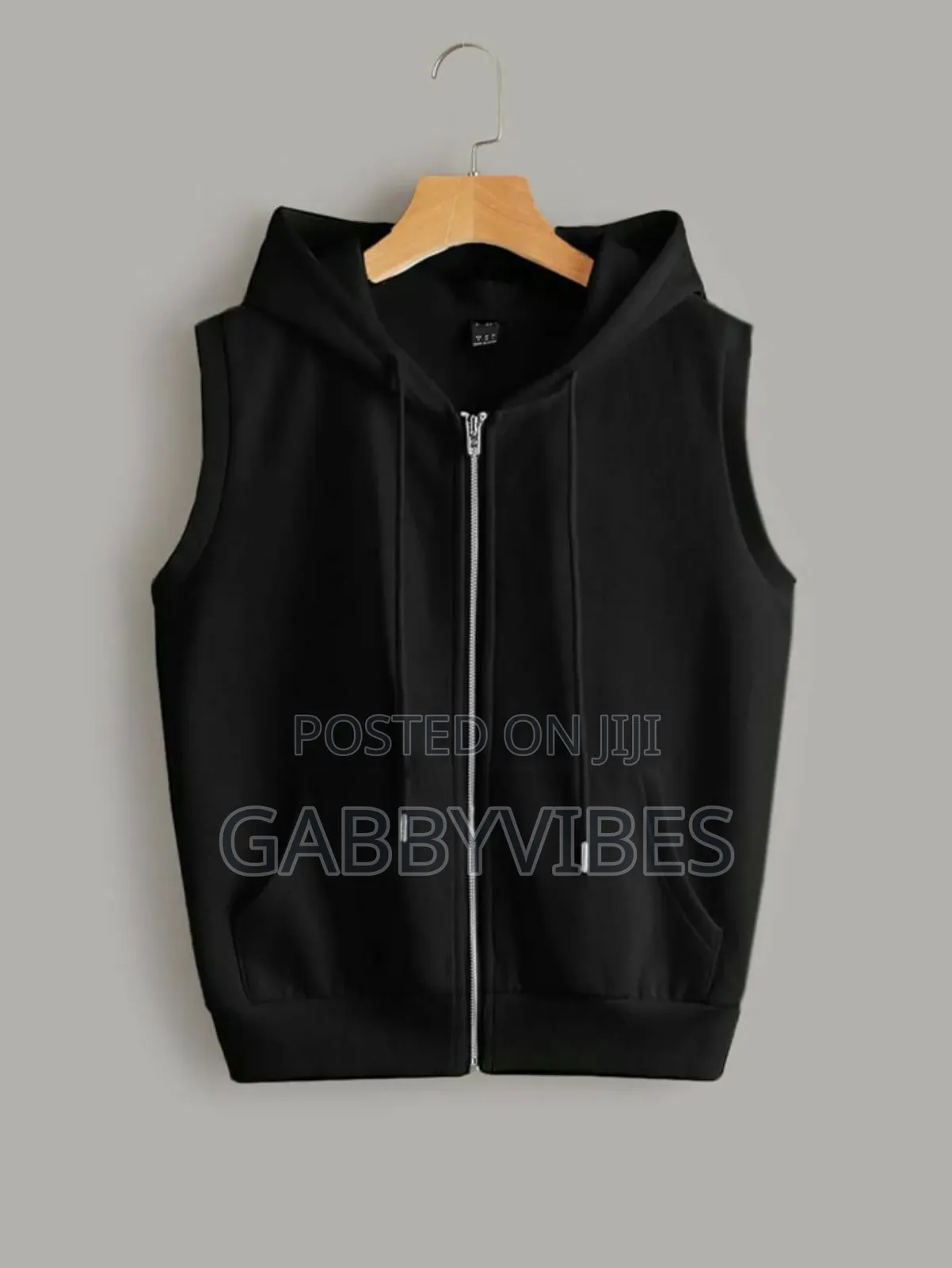 Sheins Ezwears Zip Up Armless Hoodie