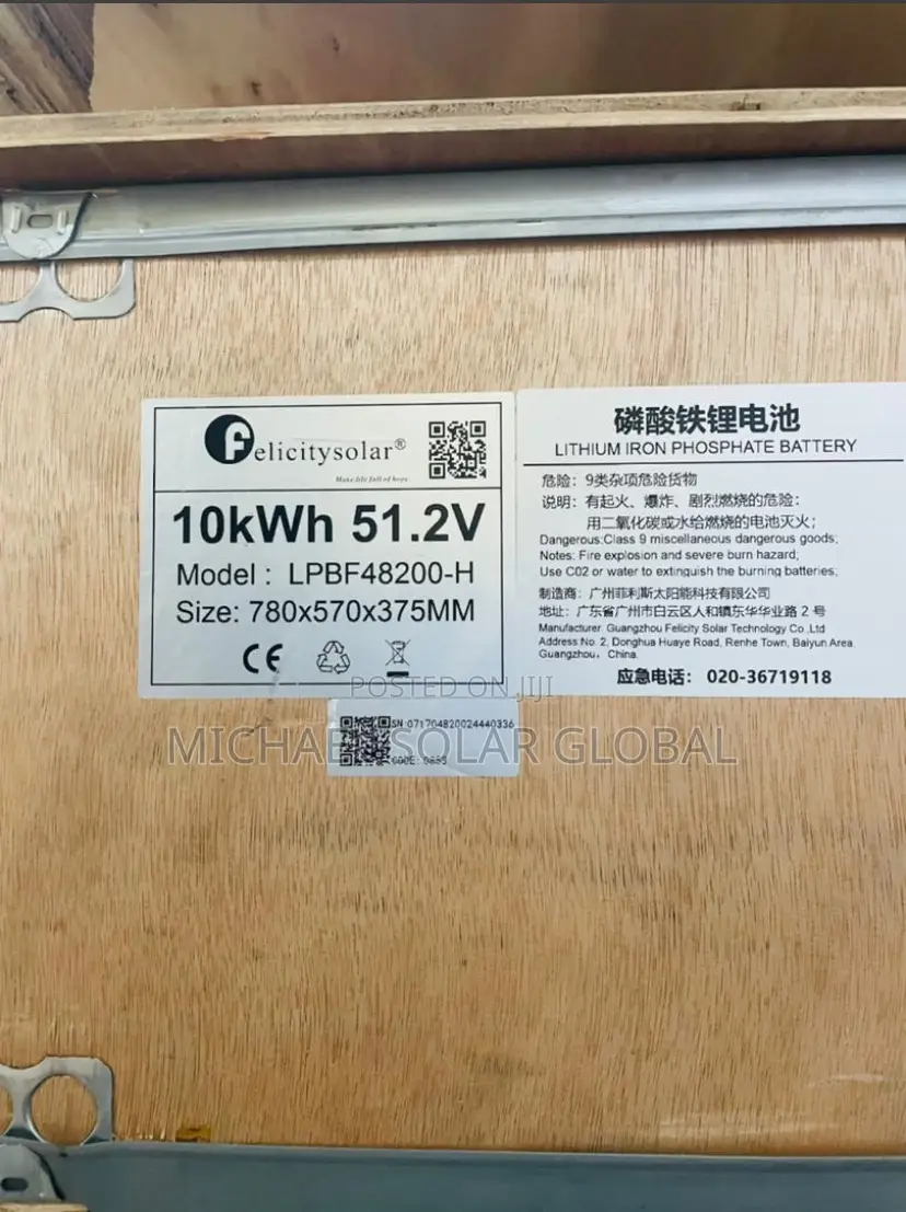 10kwh 51.2v Felicity Lithium Ion Battery