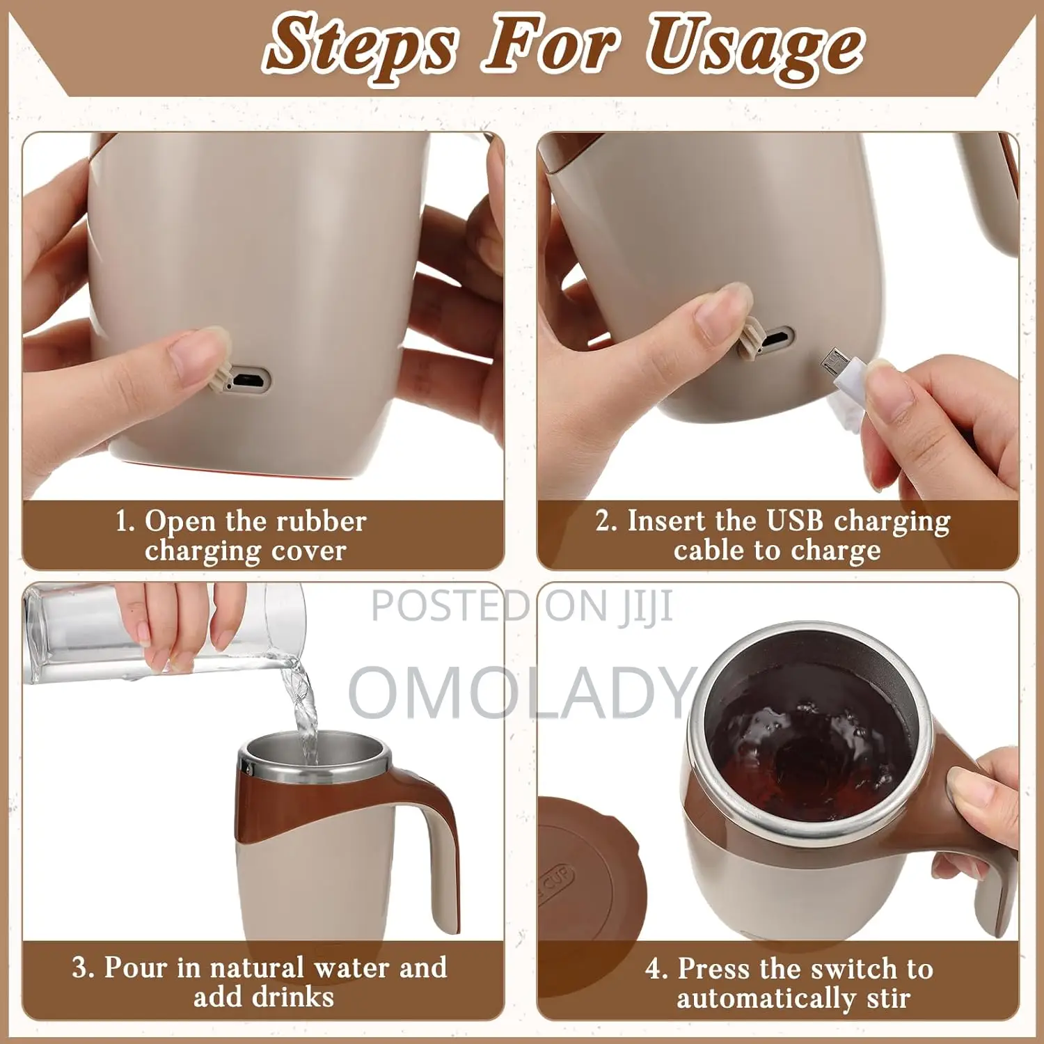 Auto Self Mixing Electric Coffee Mixing Cups