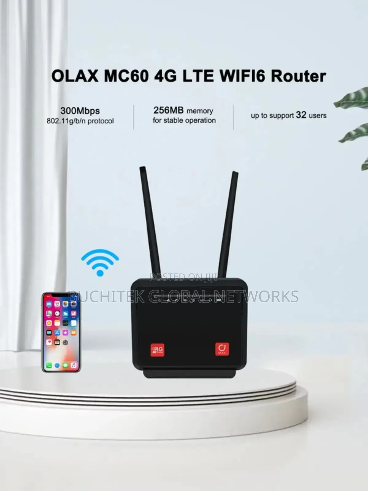 Olax Turbo Mc60 300mbps Wi-Fi 4G LTE Universal Sim Router