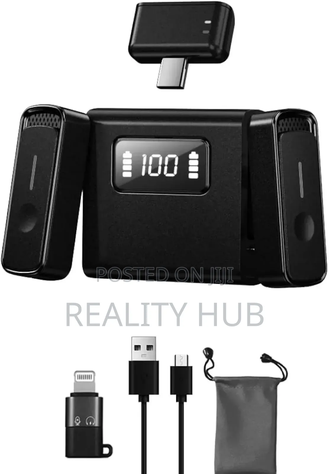 Wireless Microphone for iPhone Android With Charging Case