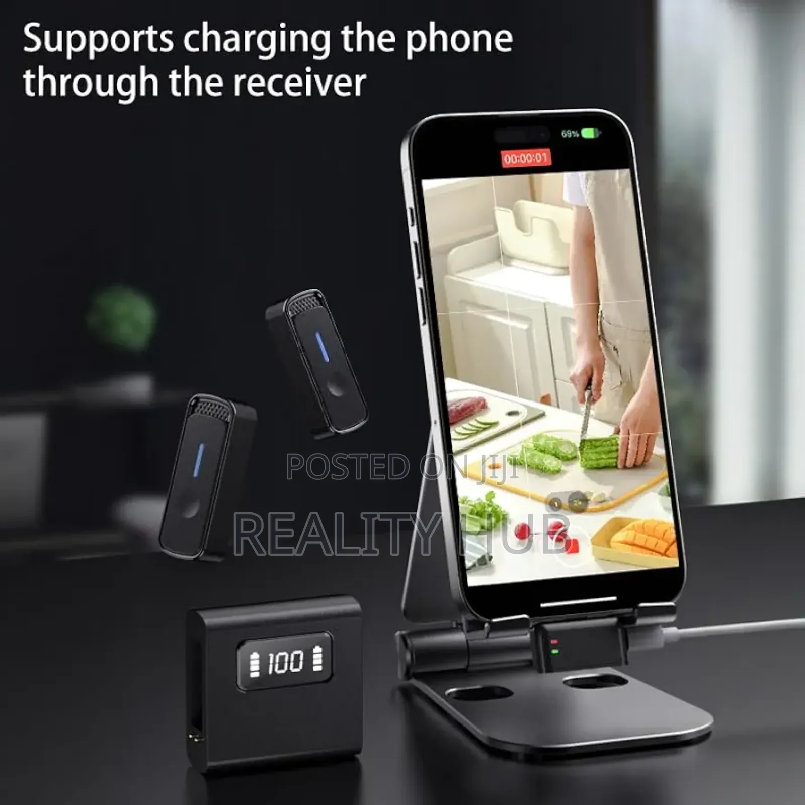 Wireless Microphone for iPhone Android With Charging Case