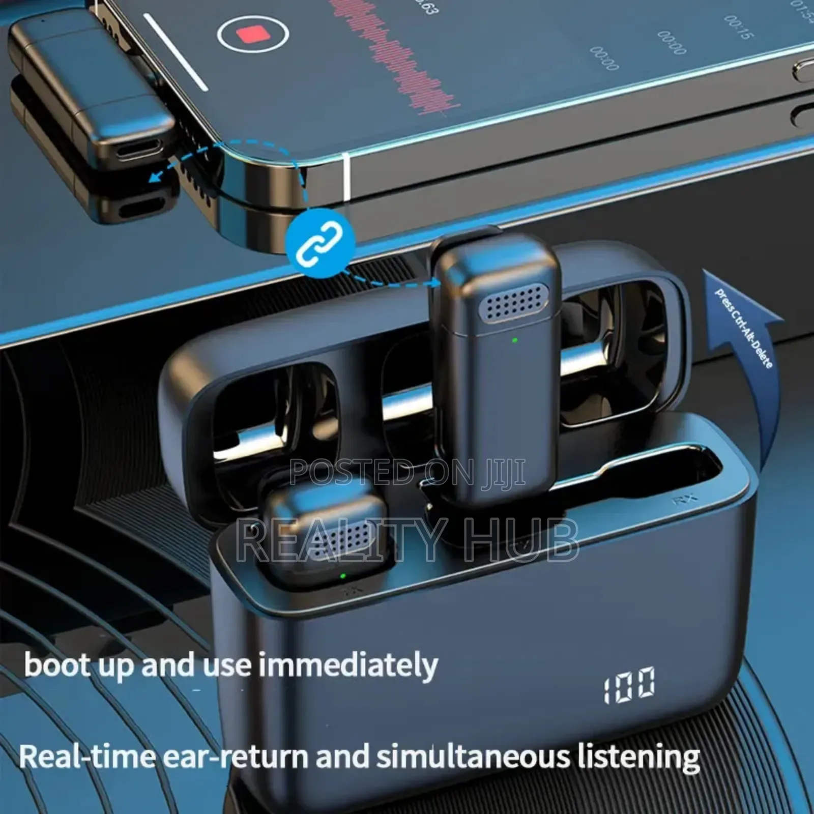 Wireless Collar Microphone 2.4G Live Microphone Chargingcase