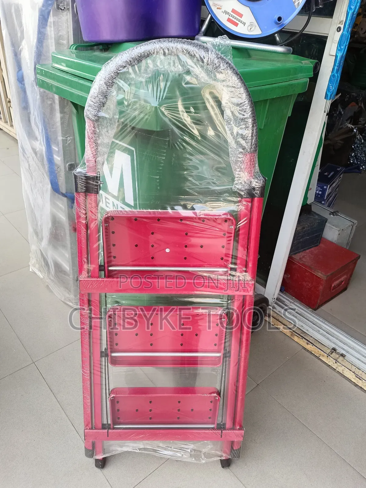 3 Steps Household Red Ladder