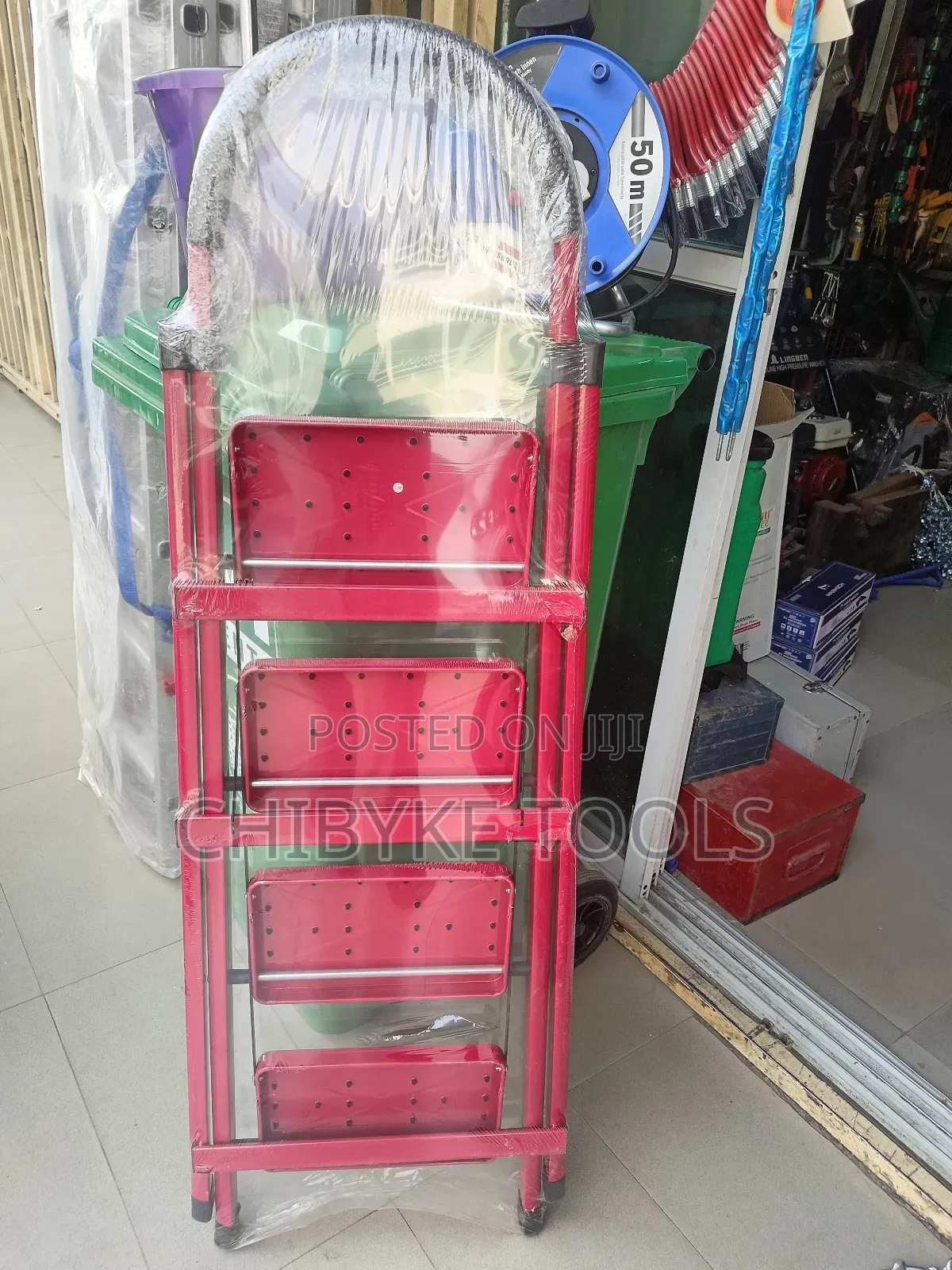 4 Steps Household Red Ladder