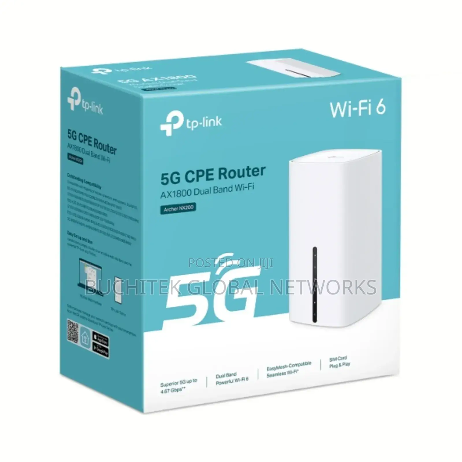 Tp-Link Archer NX200 5G Wi-Fi 6 AX1800 Wireless Sim Router