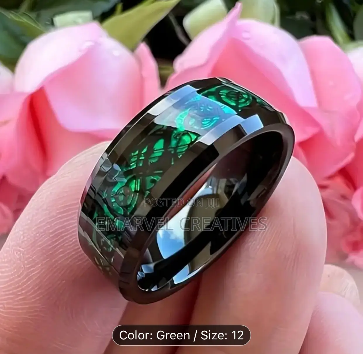 Classic 8mm Stainless Steel Celtic Dragon Ring for Men,