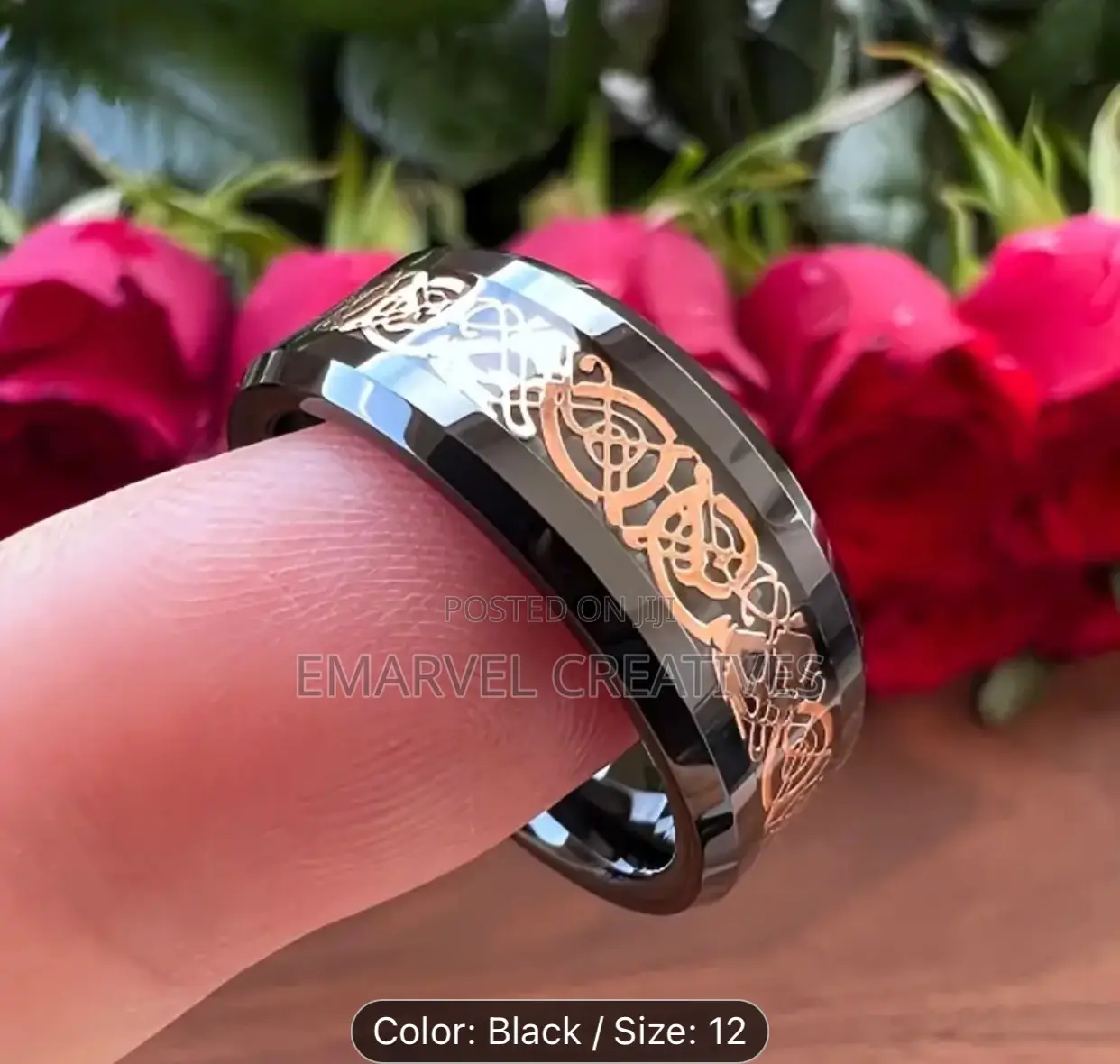 Classic 8mm Stainless Steel Celtic Dragon Ring for Men,