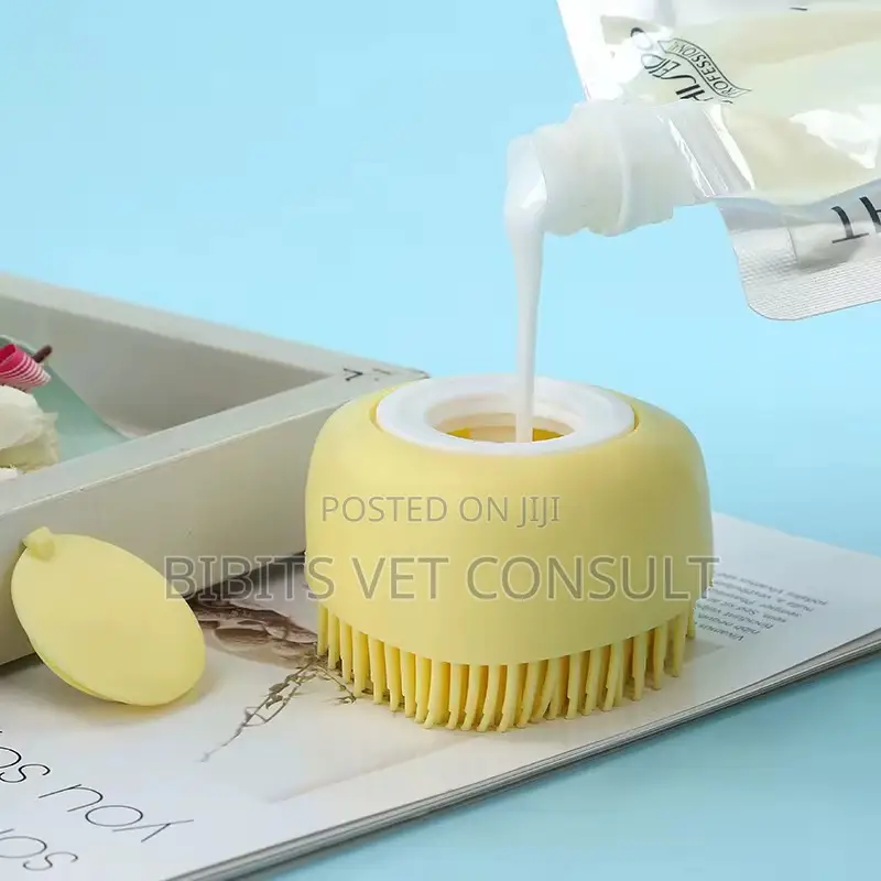 2 in 1 Silicon Shampoo Massage Bathing Brush for Dog Cat
