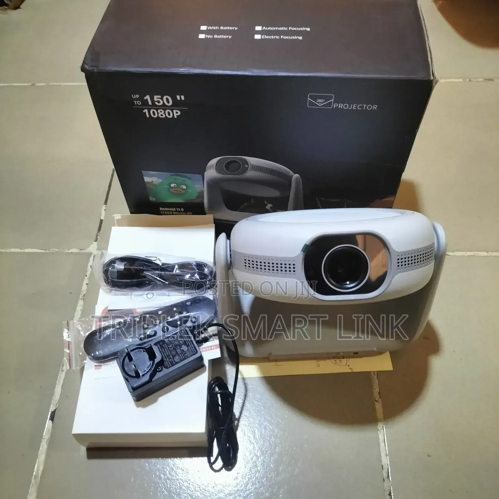 Rechargeable Smart Android 11 Projector 5g Wifi, Lamp
