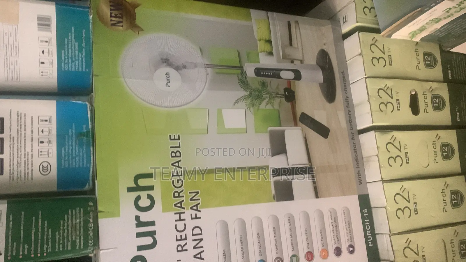 Purch 18" Rechargeable Standing Fan 18 Inches