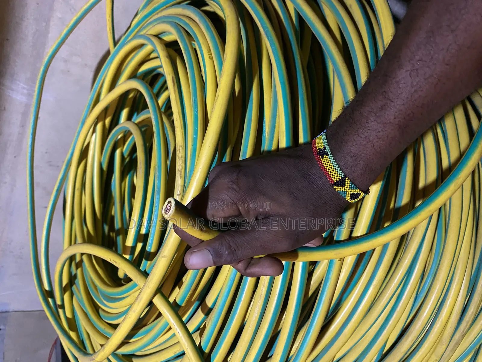 50mm Green and Yellow Cables