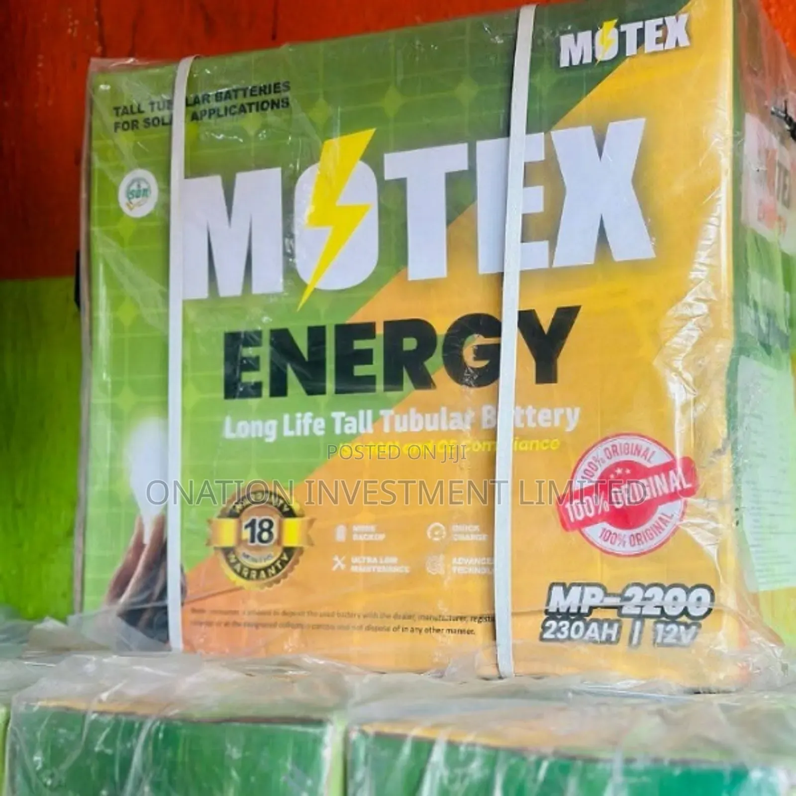 230ah 12v Motex Energy Tubular Battery