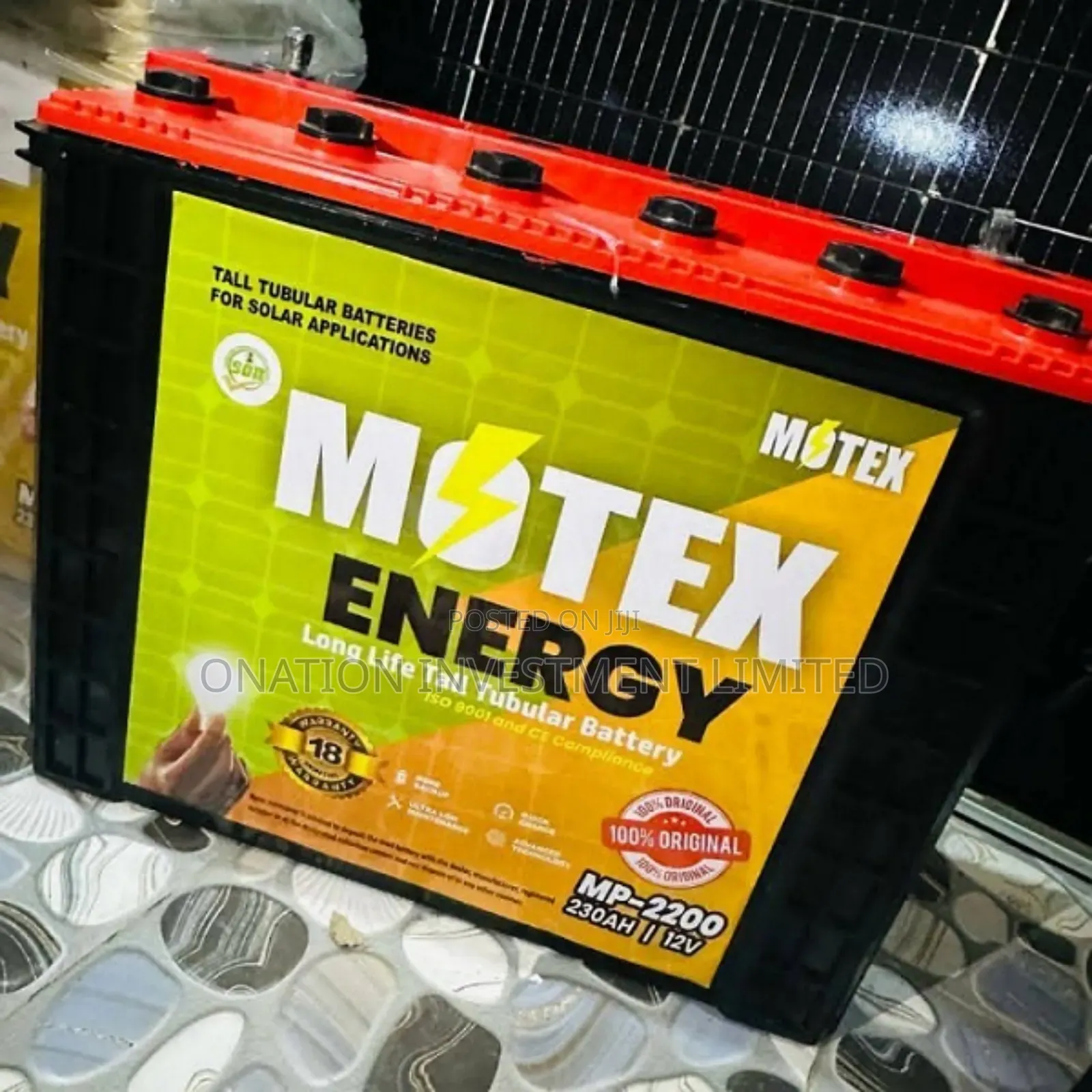 230ah 12v Motex Energy Tubular Battery