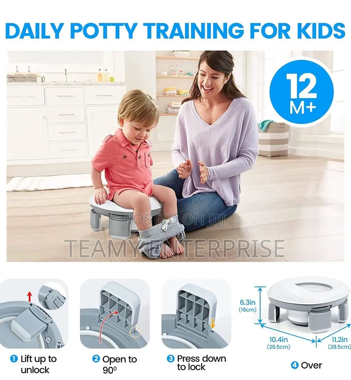 Adjustable Kids Potty - Foldable Children Outdoor Toilet