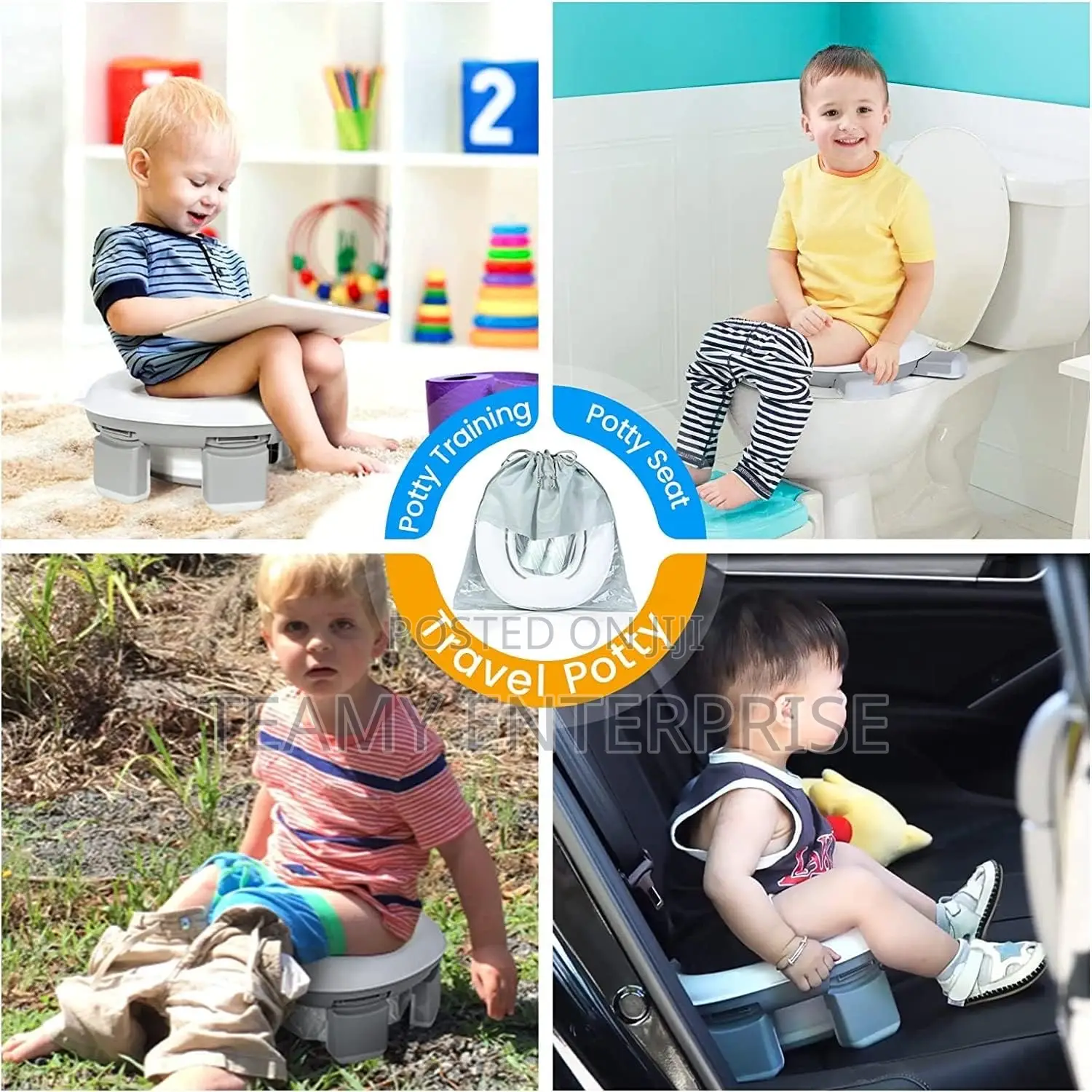 Adjustable Kids Potty - Foldable Children Outdoor Toilet