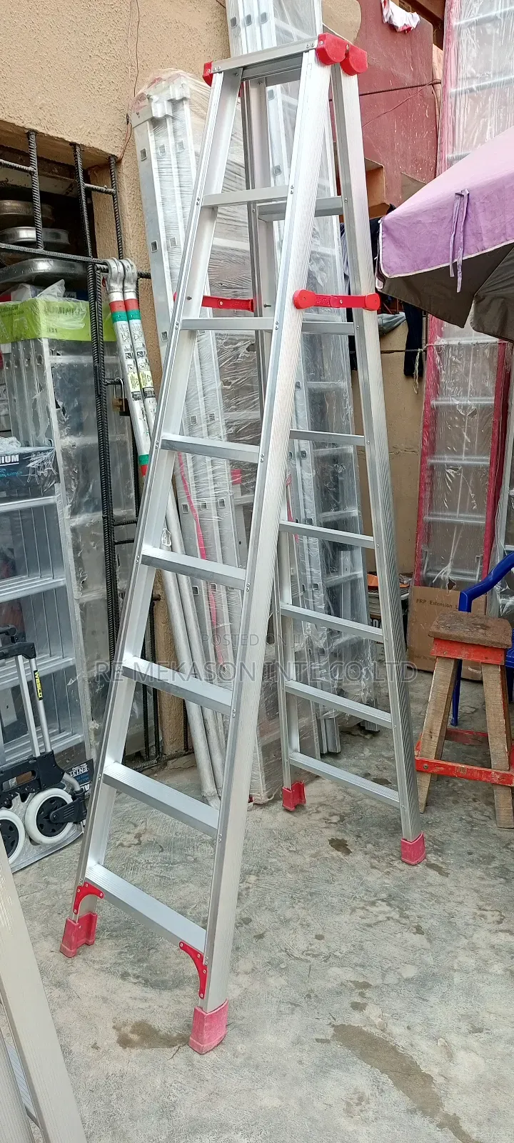 8ft Double Sided Aluminum Ladder