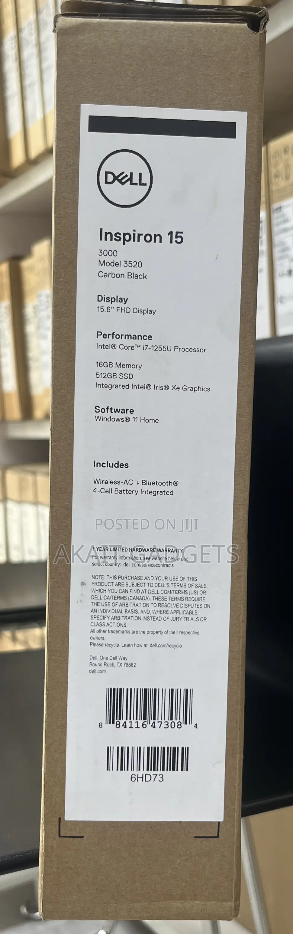New Laptop Dell Inspiron 15 16GB Intel Core I7 SSD 512GB