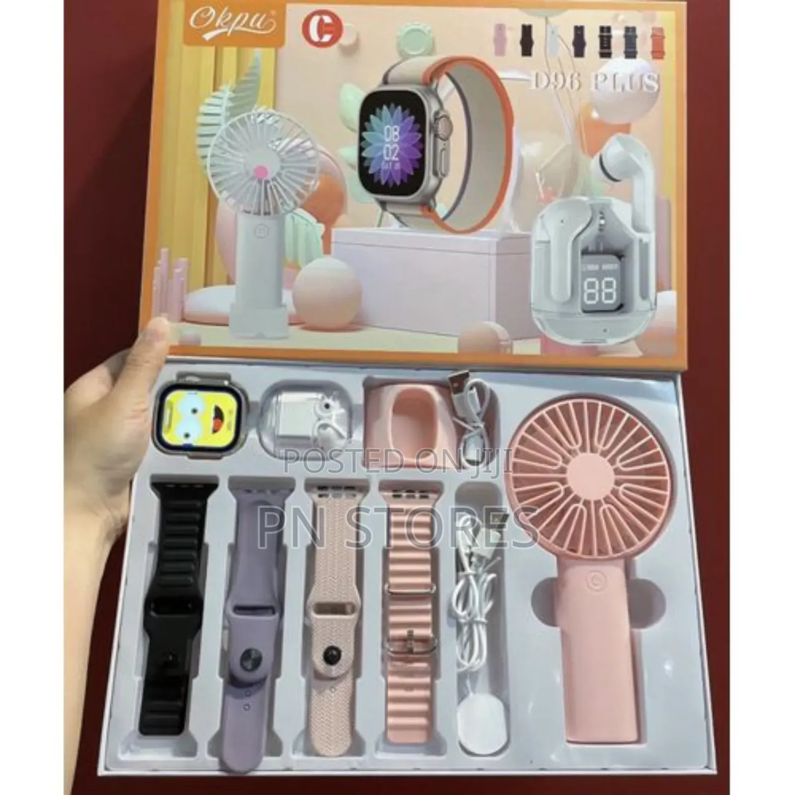 D96 Smart Watch Plus With Fan, Airpods