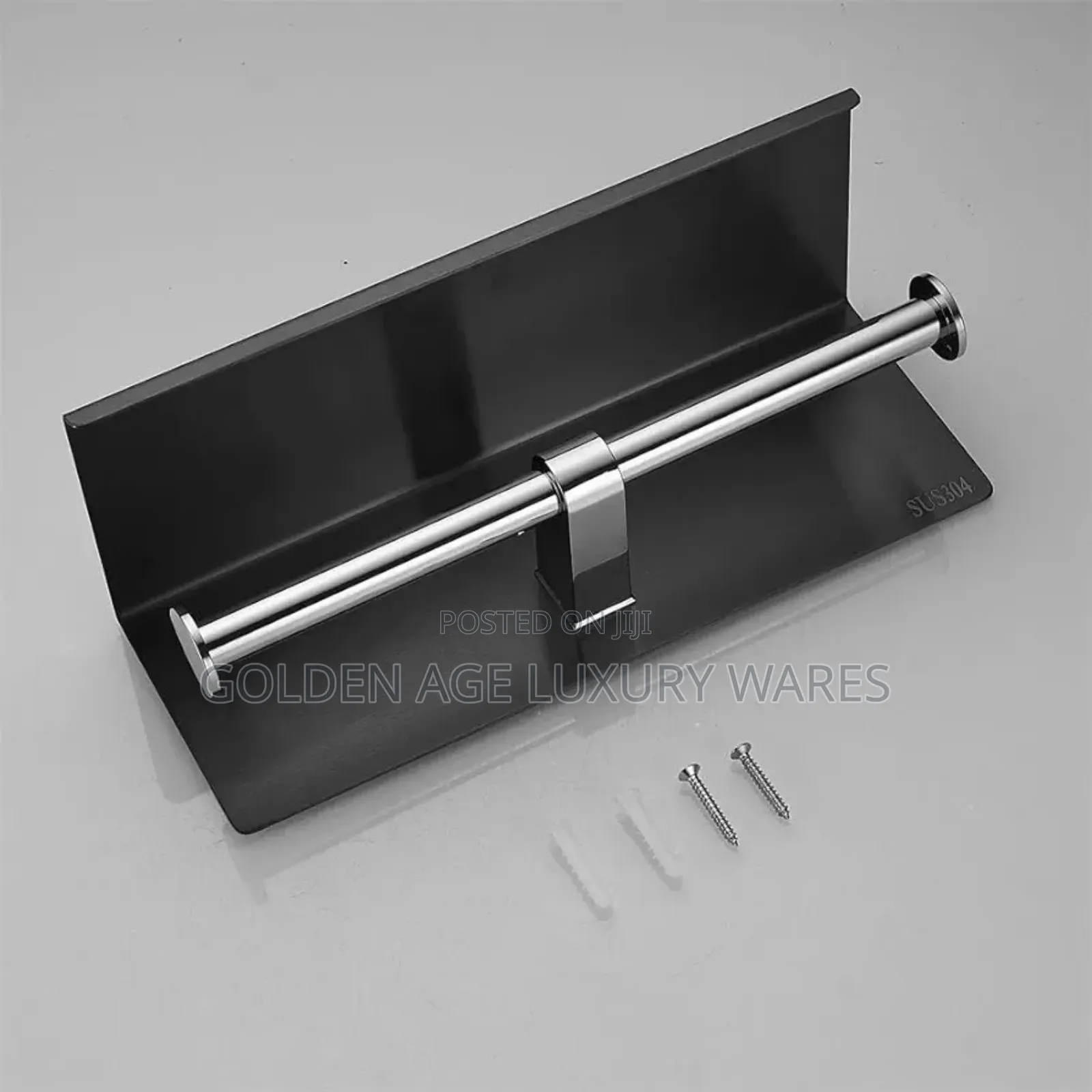 Black Double Tissue Paper Holder