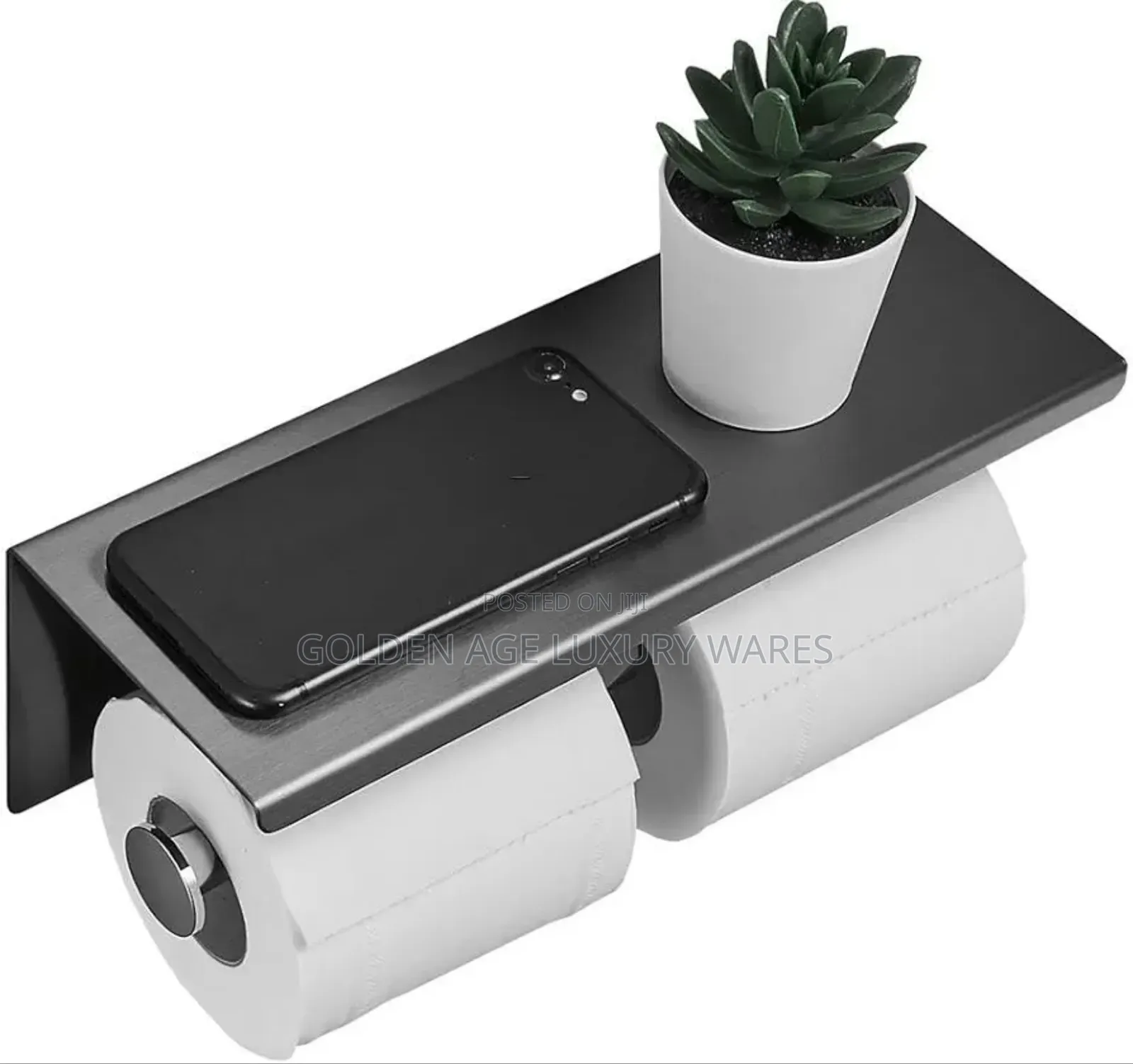 Black Double Tissue Paper Holder