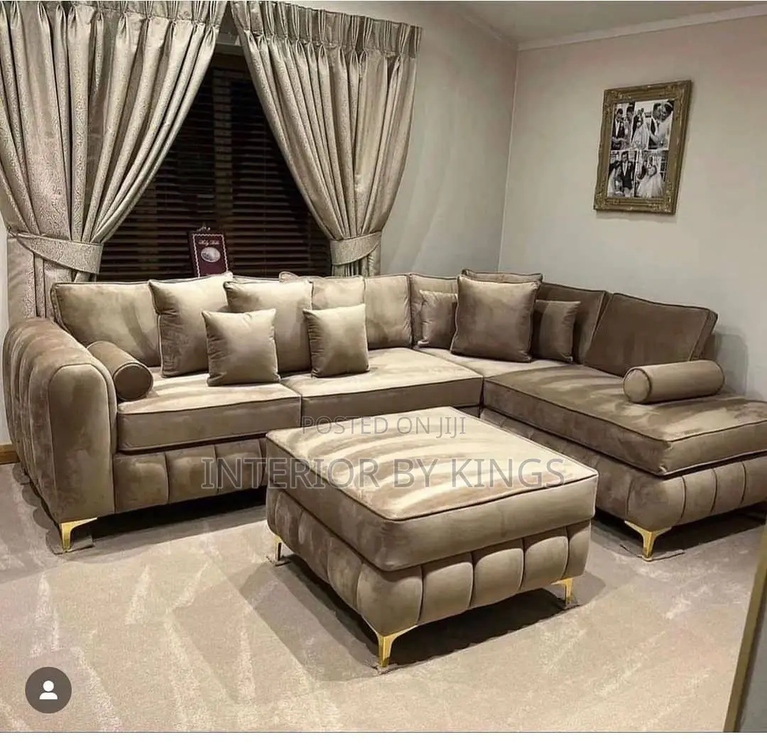 U-Shaped Fabric + Ottoman Can Be Made in Colors