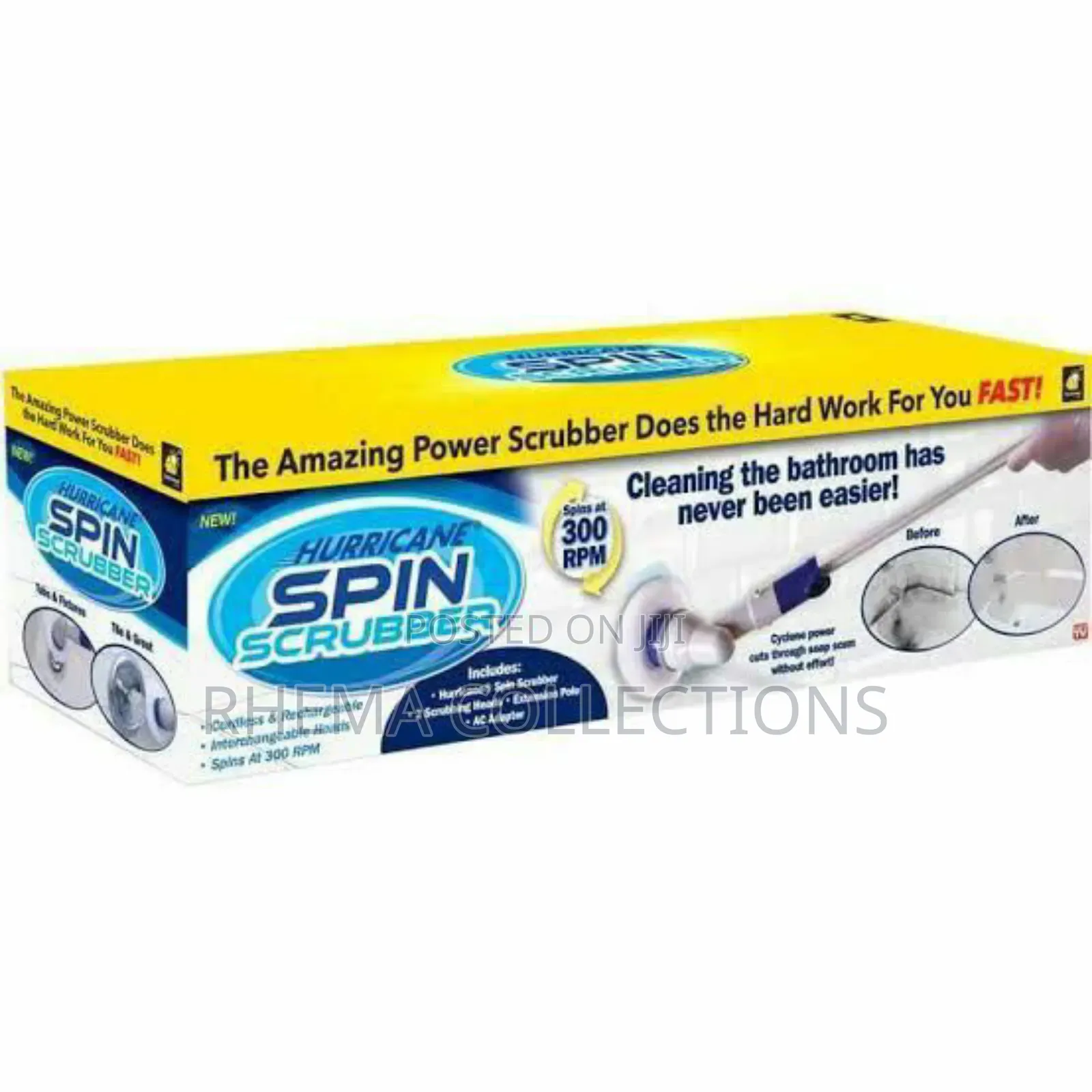 Hurricane Rechargeable Spin Scrubber-Cleaning Brush