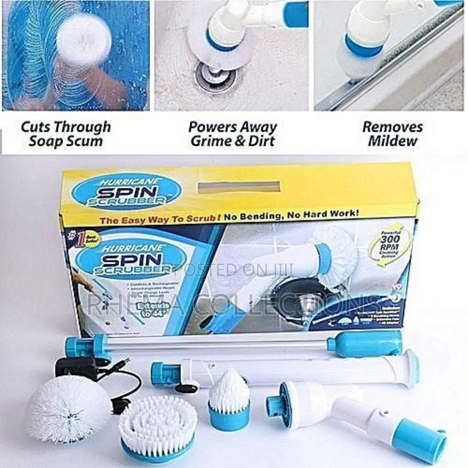Hurricane Rechargeable Spin Scrubber-Cleaning Brush