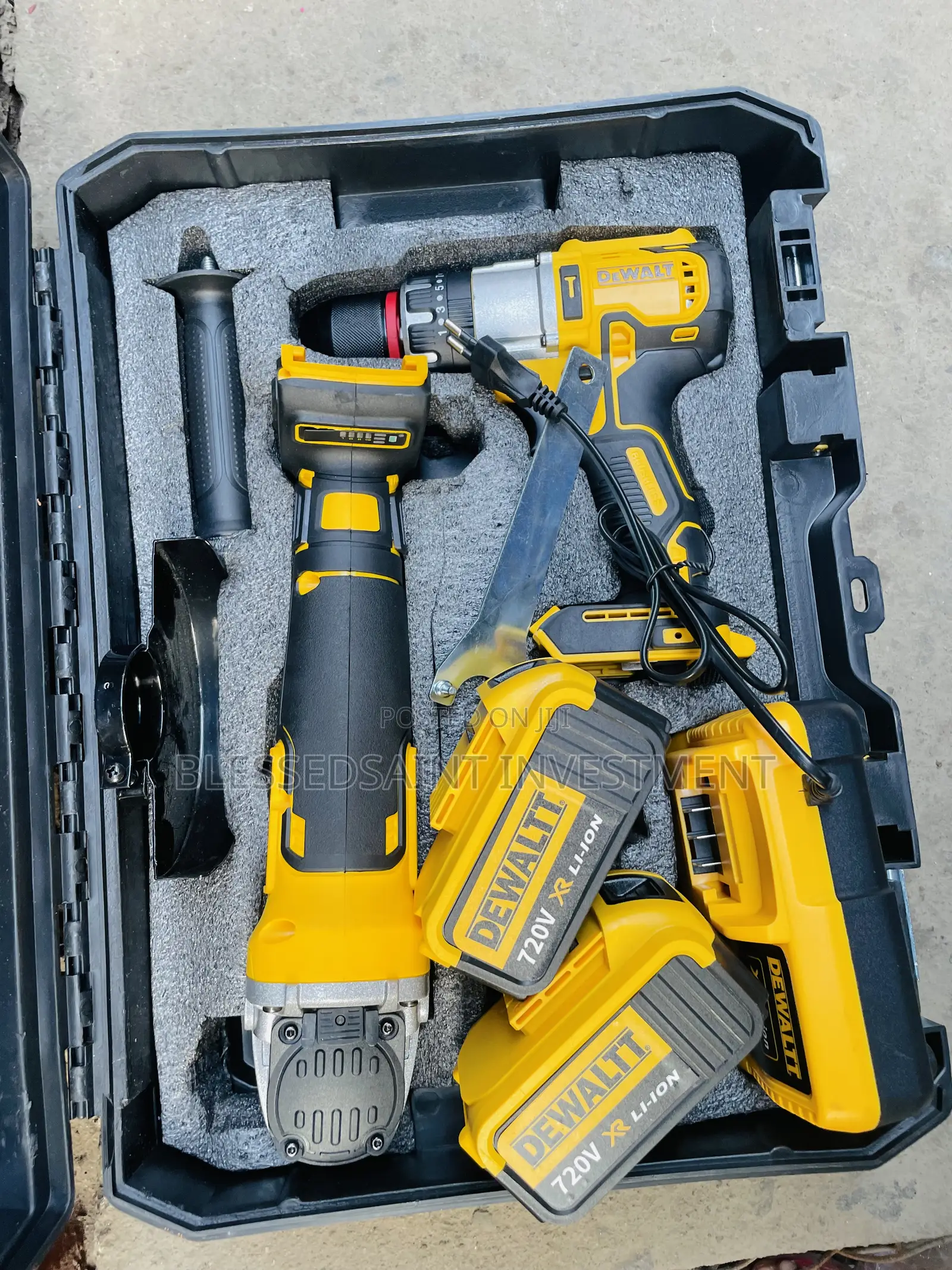 Dewalt Combo Kit Set Heavy Duty Drill Grinder 720volts