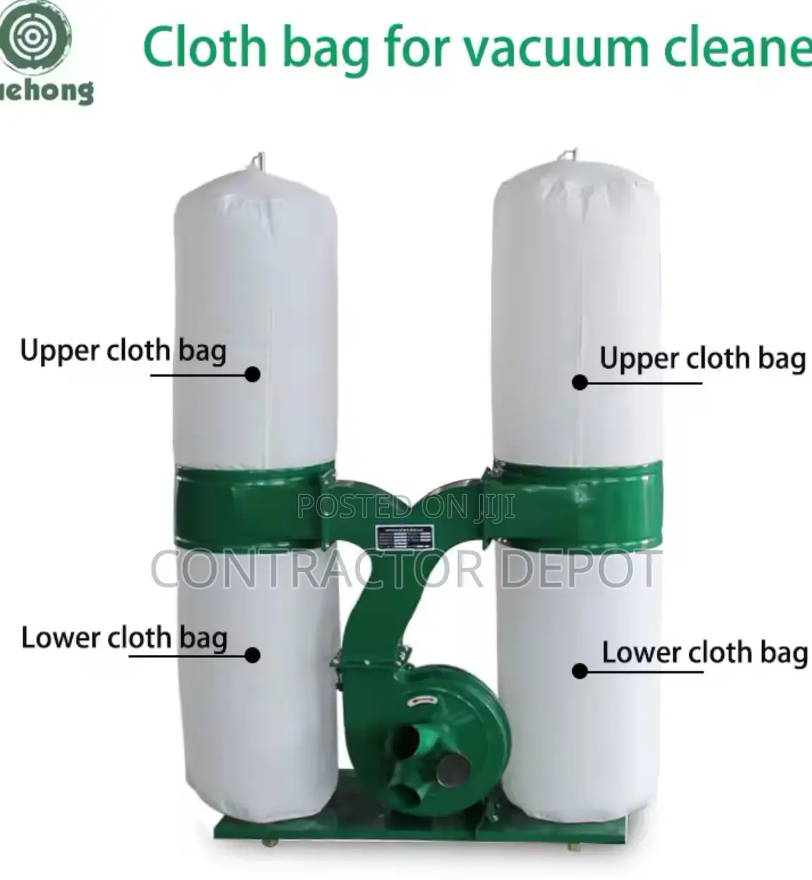 5.5KW Woodworking Double Bag Filter Dust Collector 380V