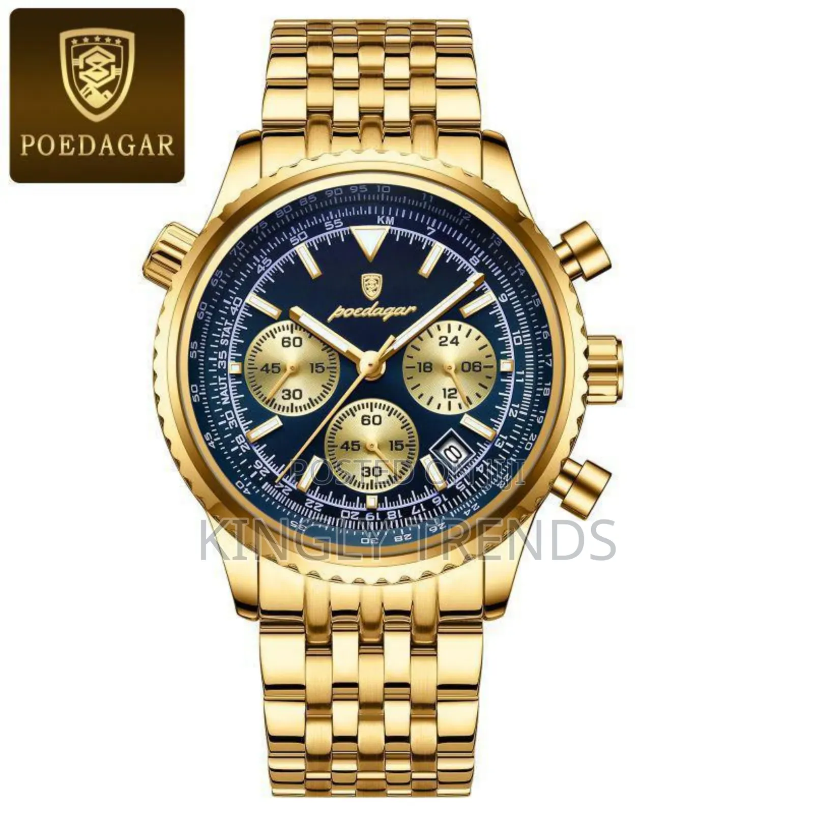 Poedagar Stainless Wristwatch With Gifts