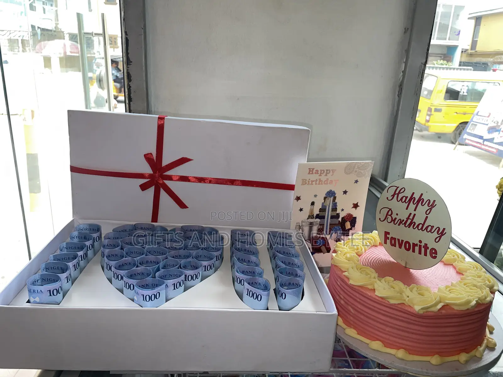 I Love You Money Box, Cake and Birthday Card Package