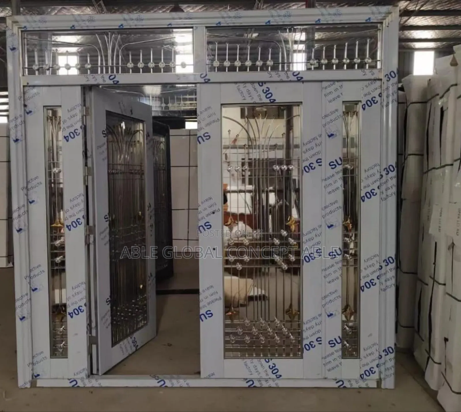8ft Stainless Glass Door