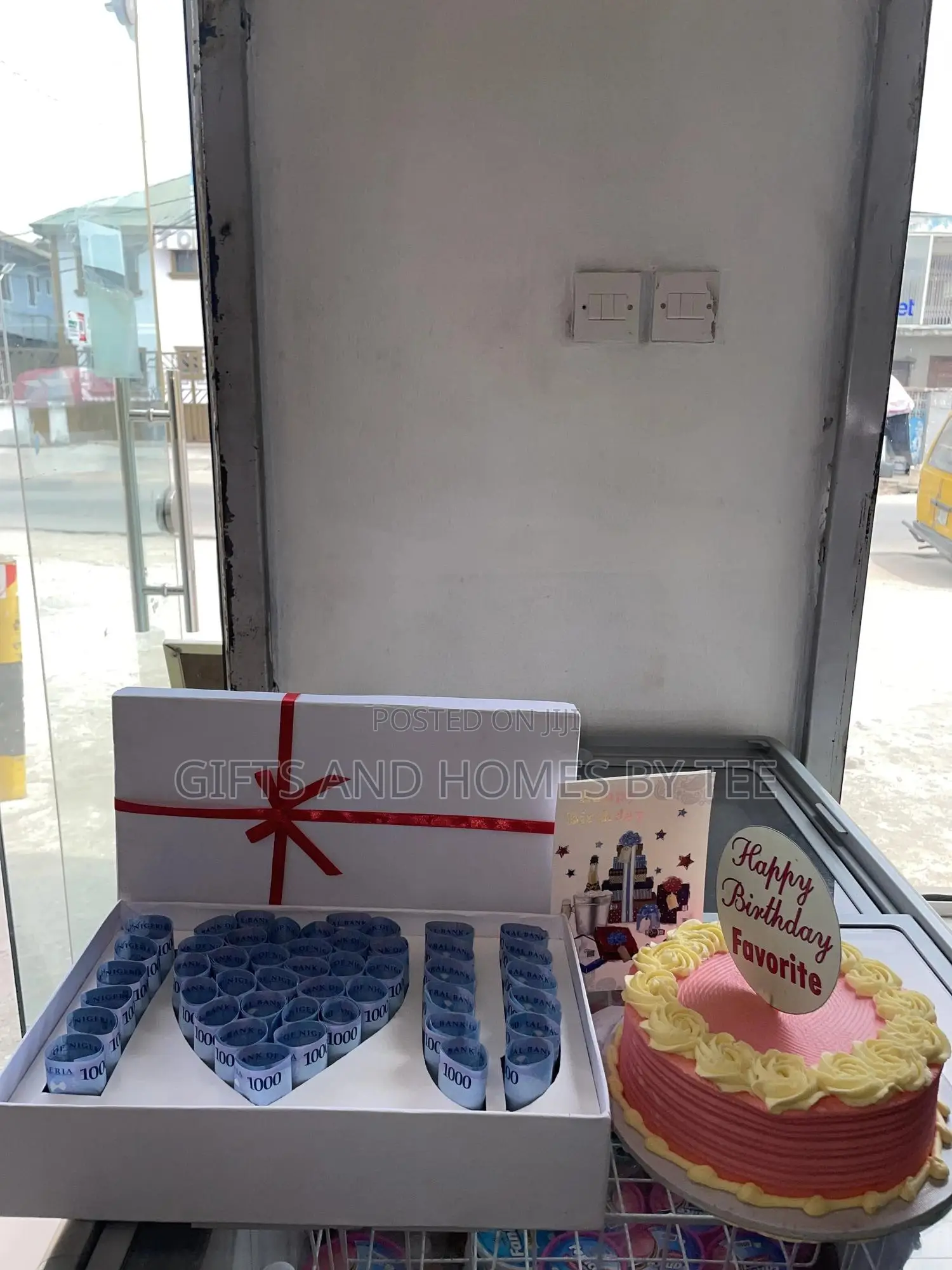 I Love You Money Box, Cake and Birthday Card Package