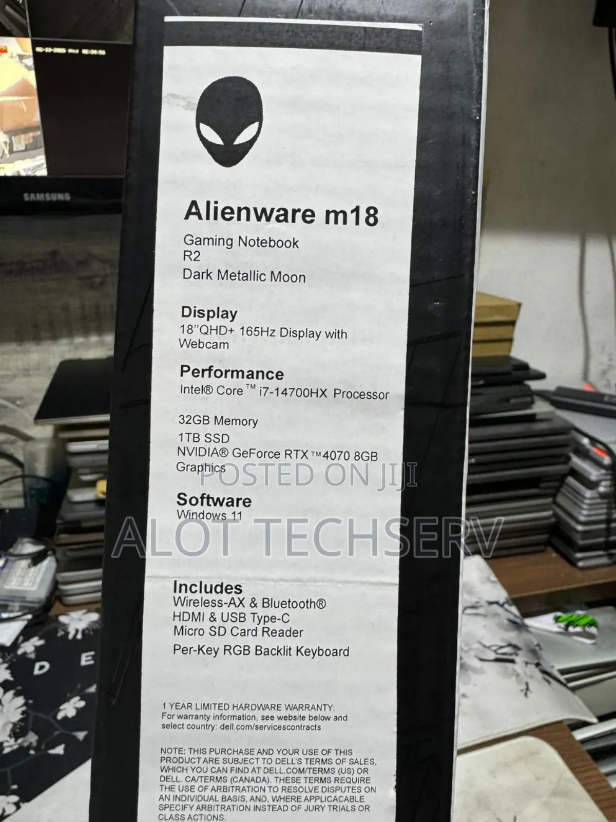 New Laptop Dell Alienware M18 R2 32GB Intel Core I9 SSD 1T
