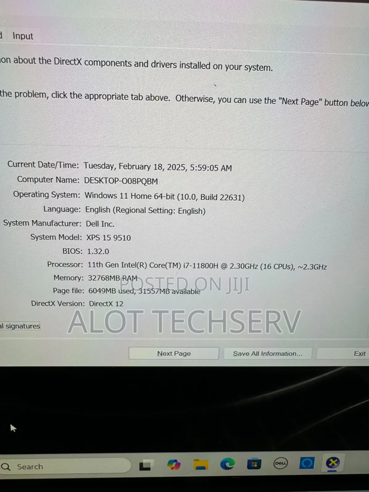 Laptop Dell XPS 15 9510 32GB Intel Core I7 SSD 1T
