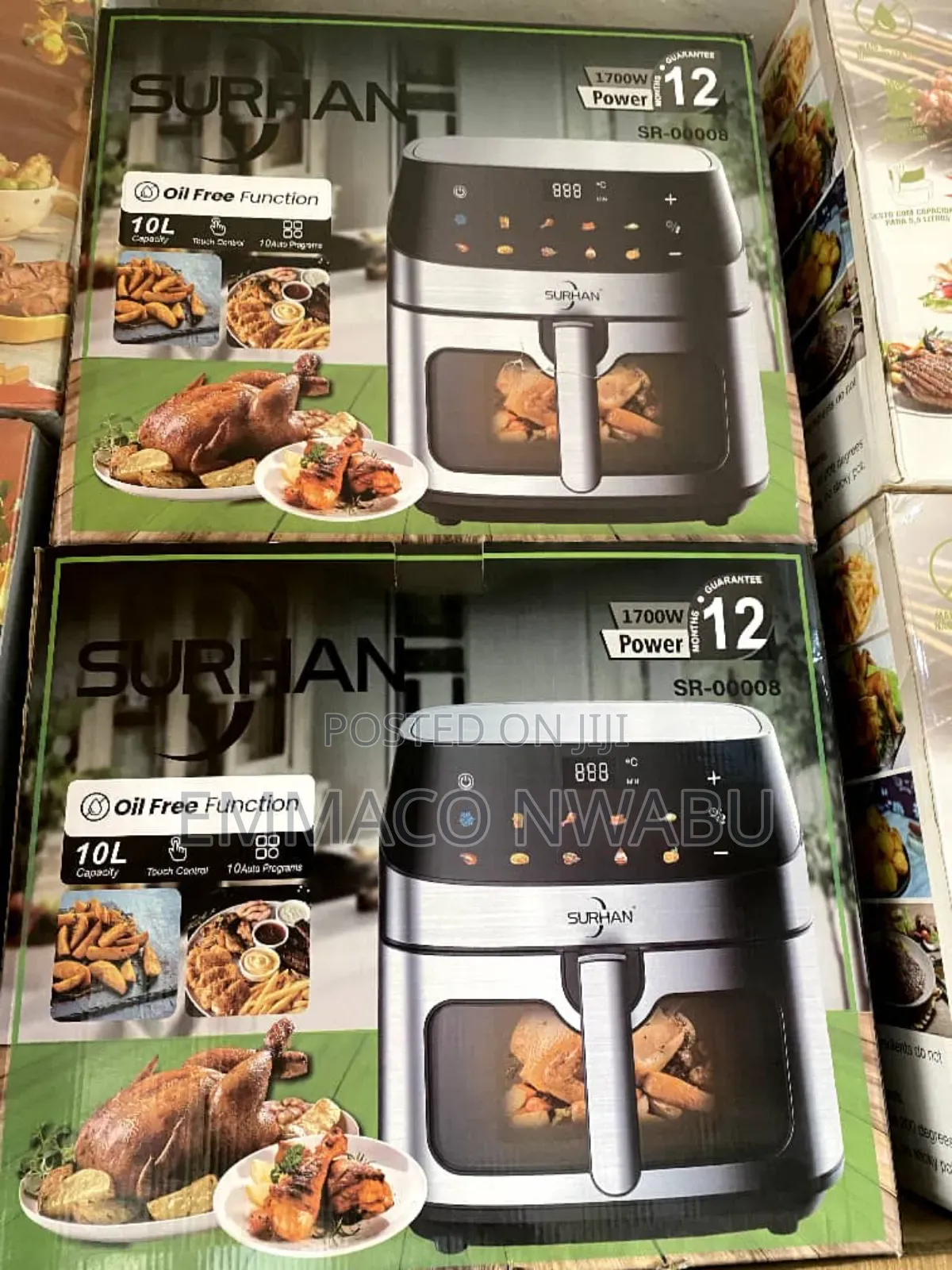 SURHAN 10litres Vision Digital Airfryer 10 Functions 1700W.