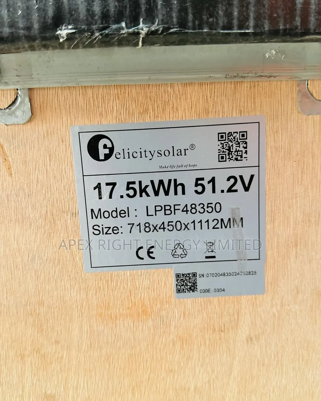 17.5kwh Lithium Battery Felicitysolar 51.2volts