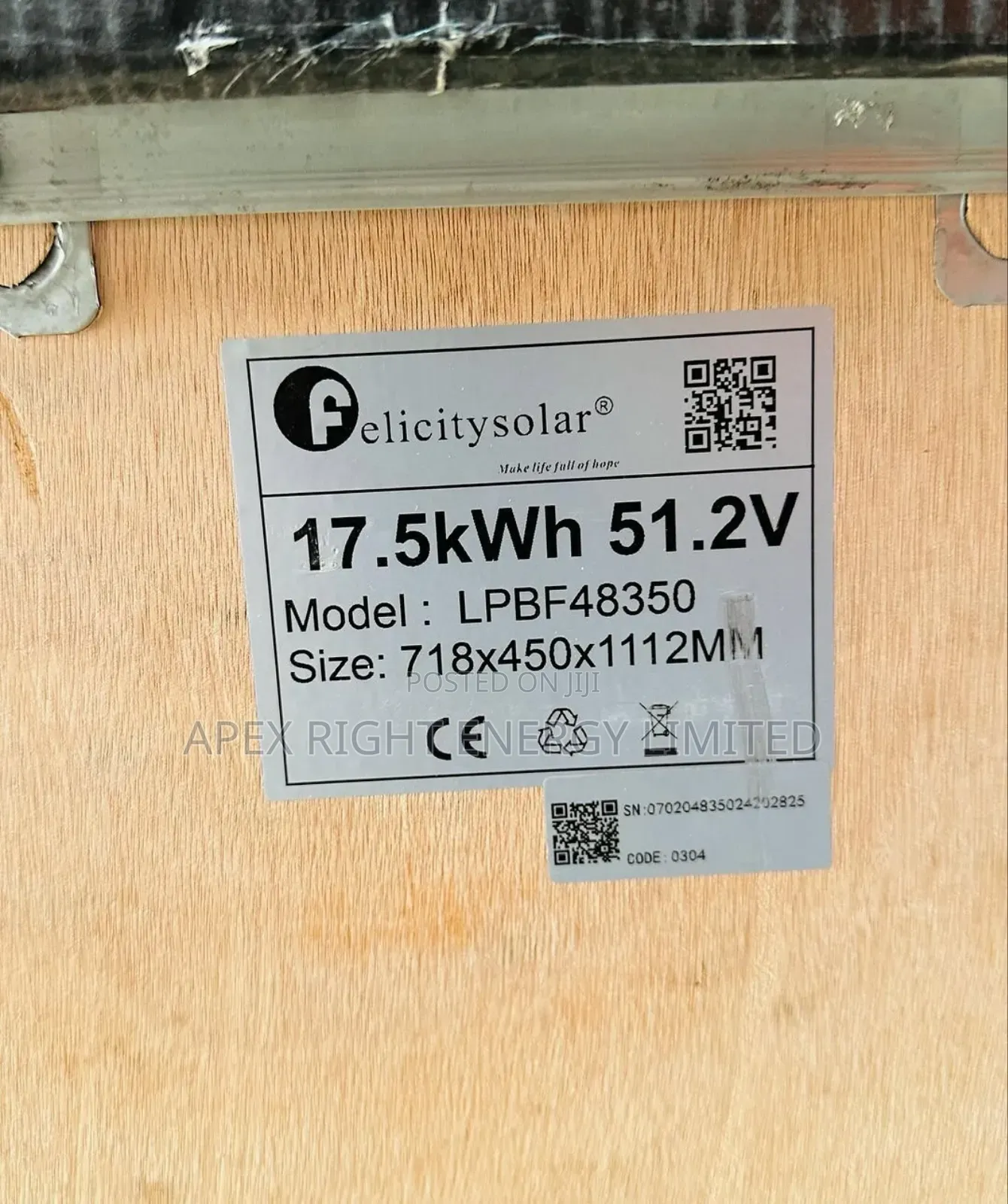 17.5kwh Felicity Lithium Ion_phosphate Battery 350ah