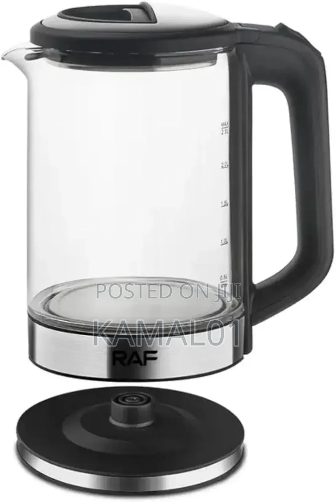 Raf Electric Kettle Glass 2.5L 1500W
