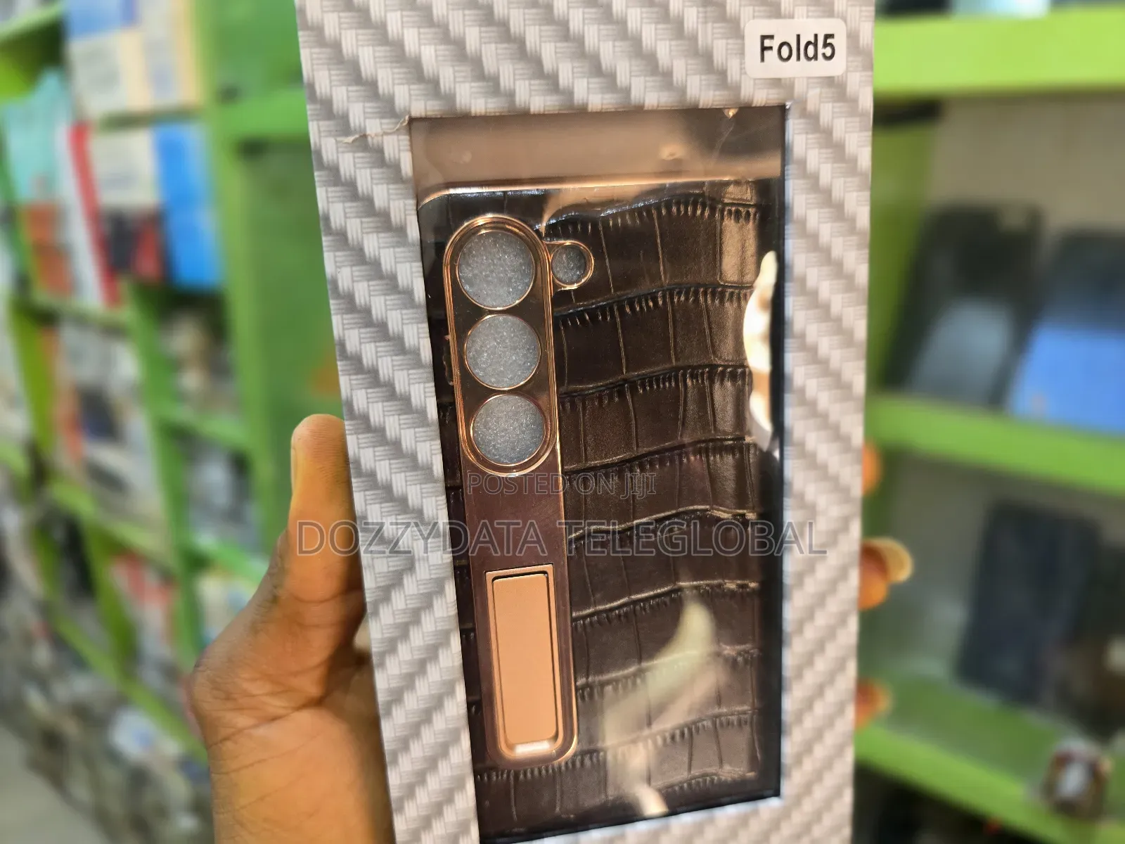 Samsung Fold 5 Leather Brown Case